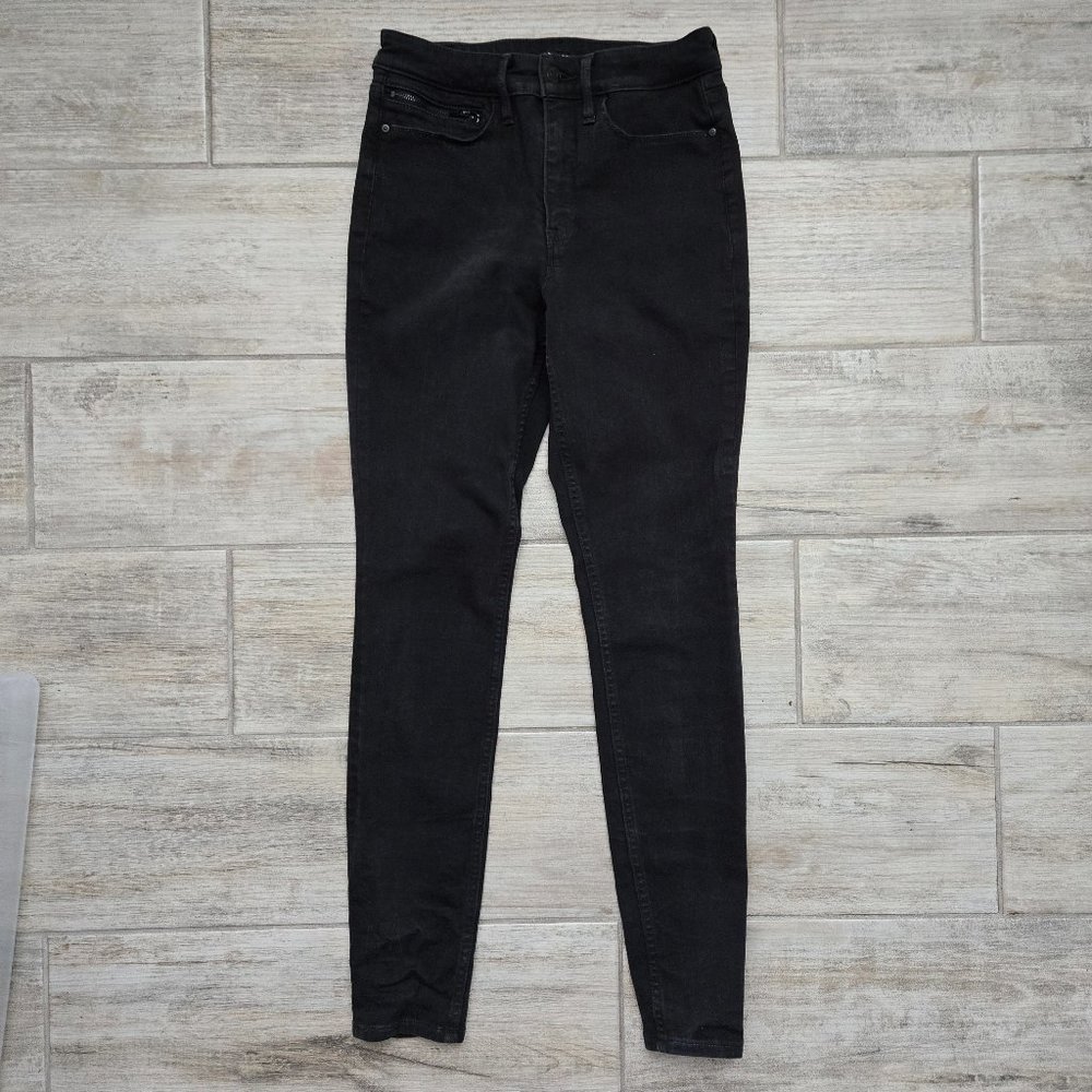 Athleta Flex Ultra Skinny Jeans Women's Black Stretch Shaping Skin Tight 4